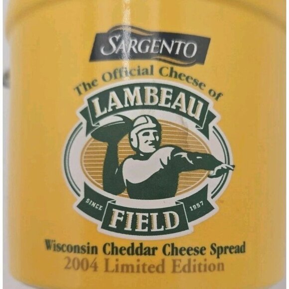 Green Bay Packers 2004 Edition Lambeau Field Yellow 14 Oz Sargento Cheese Crock - Picture 9 of 9